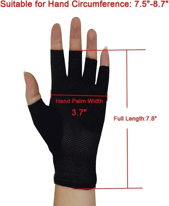 Mens Summer UV Protection Half Finger Outdoor Hiking Driving Cycling Riding Cott