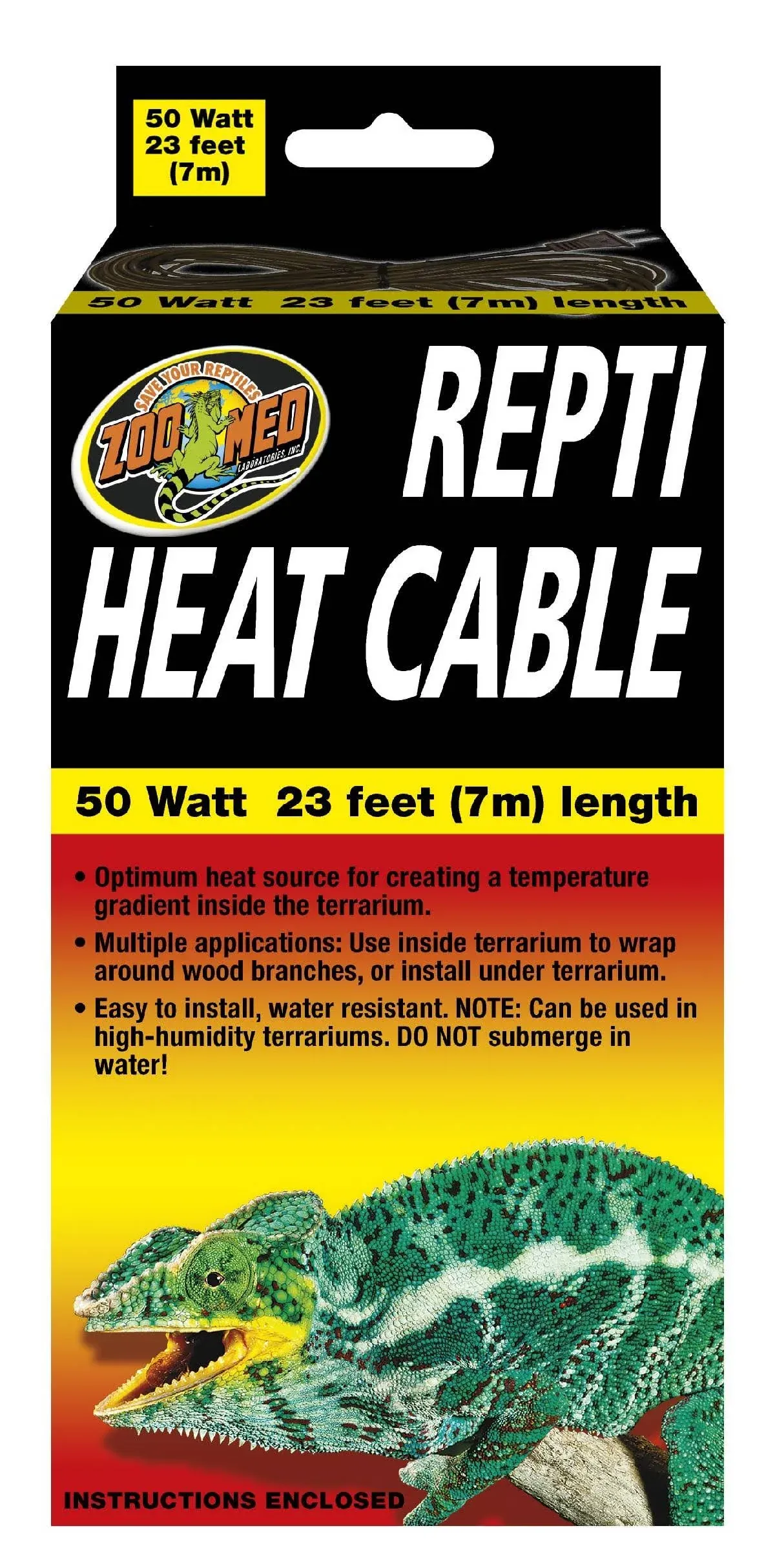 Zoo Med Repti Heat Cable - 50 Watt (23'L)