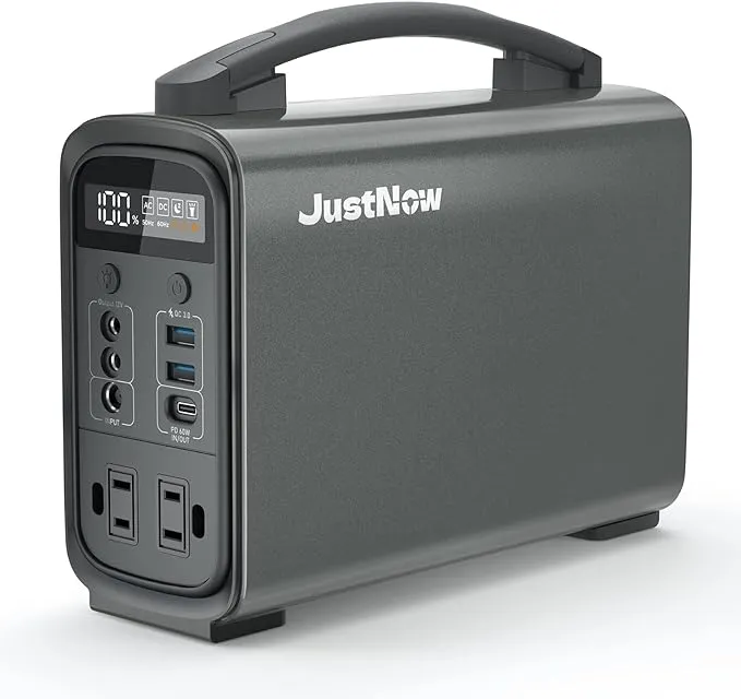 JustNow Portable Power Station 280W LiFePO4 Battery 60000mAh/192Wh Backup Bat...