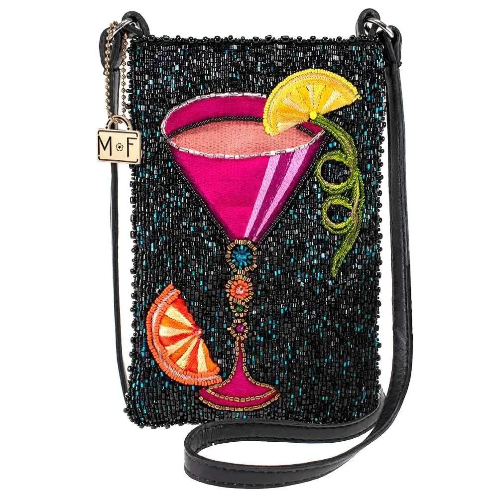 Take A Sip Beaded Leather Crossbody Phone Bag - Mary Frances