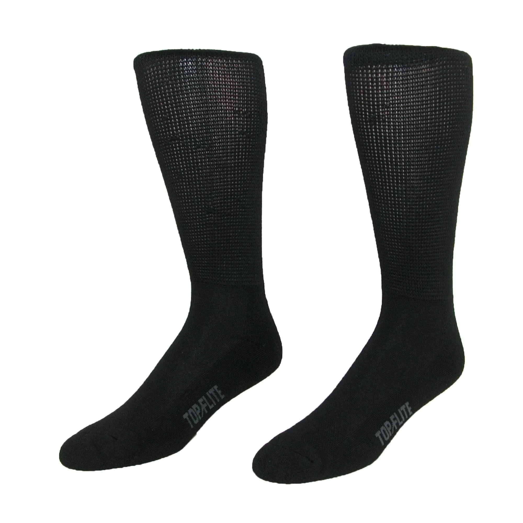 Top Flite Men's Diabetic Non-Binding Cushion Crew Ultra Dri Socks 2 Pair Pack