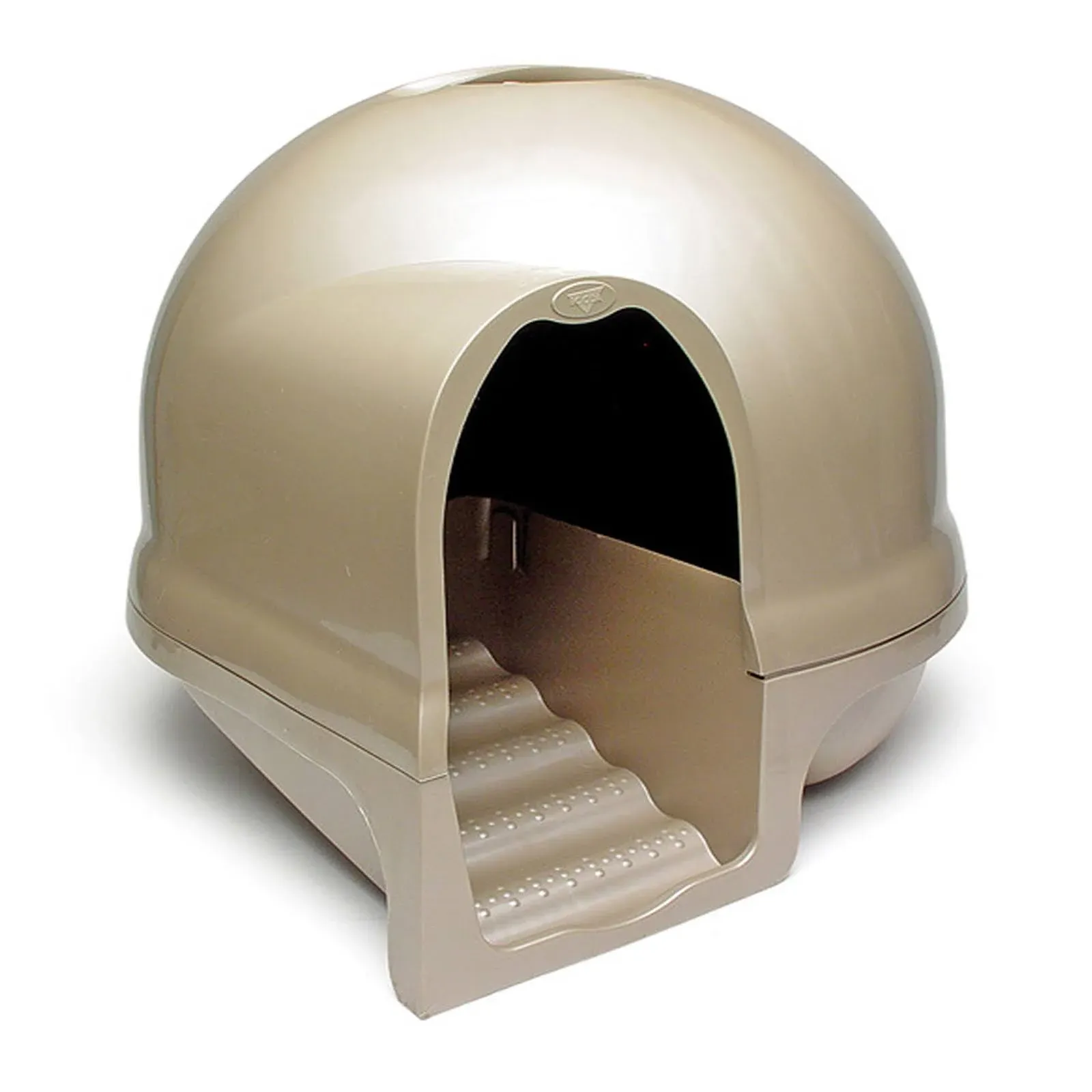 Petmate Booda Clean Step Cat Litter Box Dome (Made in the USA with 95% Recycled Materials)- Pearl White, Made in USA