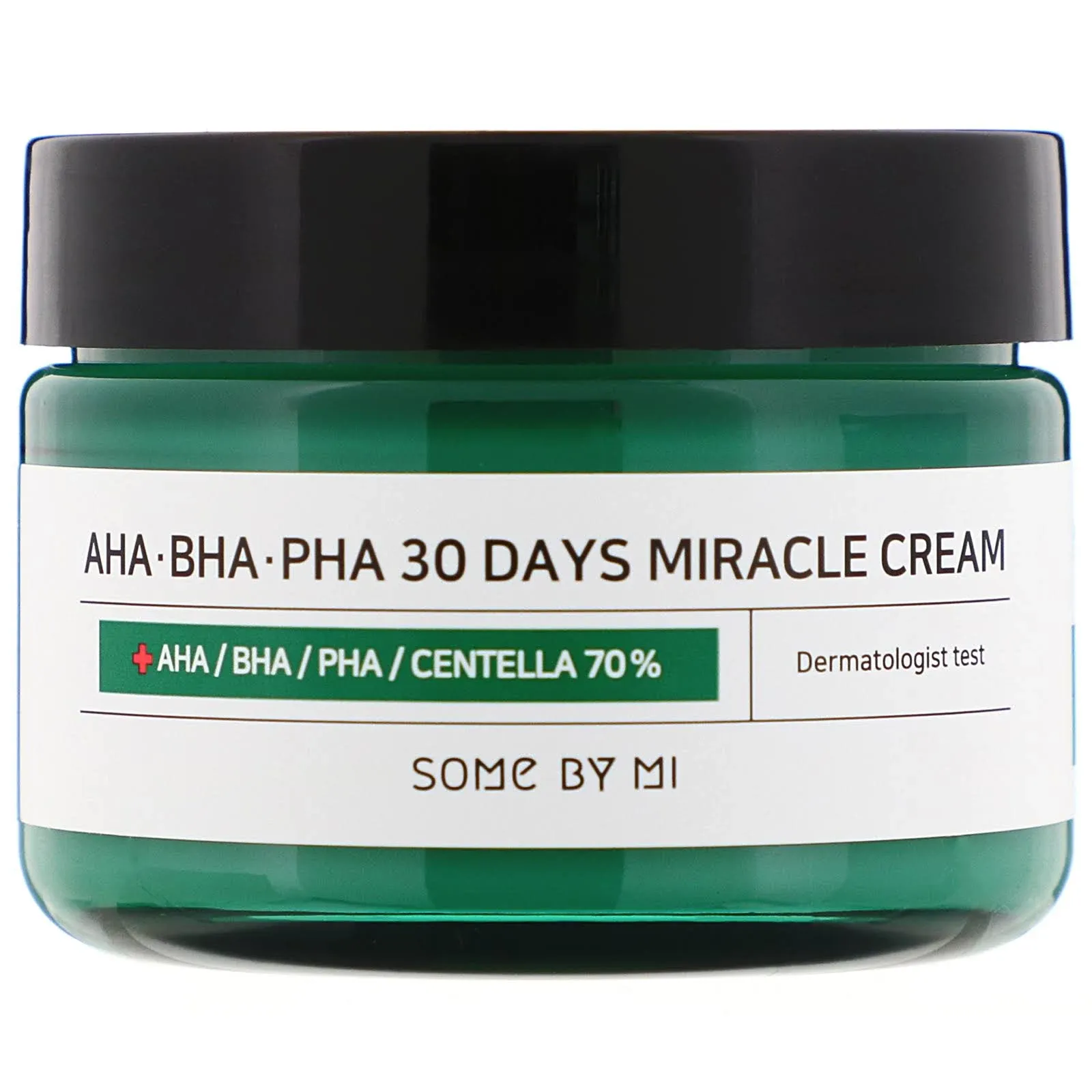 SOME BY MI AHA BHA PHA 30 Days Miracle Cream - 2.02 onzas, 2.0 fl oz - Hecho de agua de árbol de té para pieles sensibles - Hidratante facial suave para calmar y calmar la piel - Cuidado de poros y