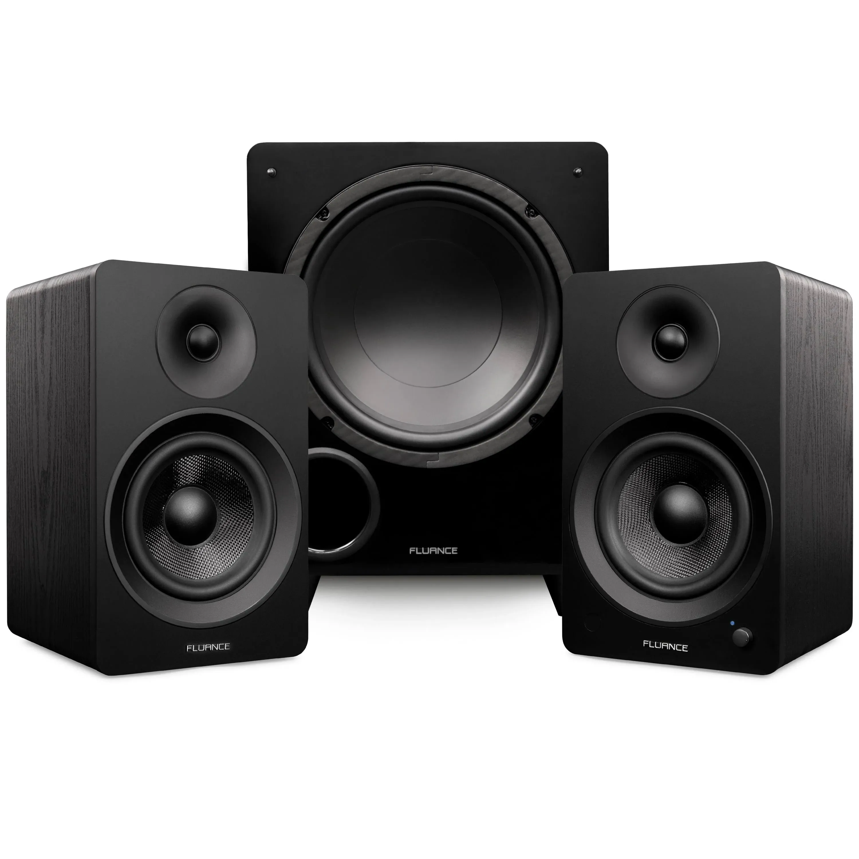 Fluance Ai61 Powered 6.5" Stereo Bookshelf Speakers, DB10 10" Powered Subwoofer ...