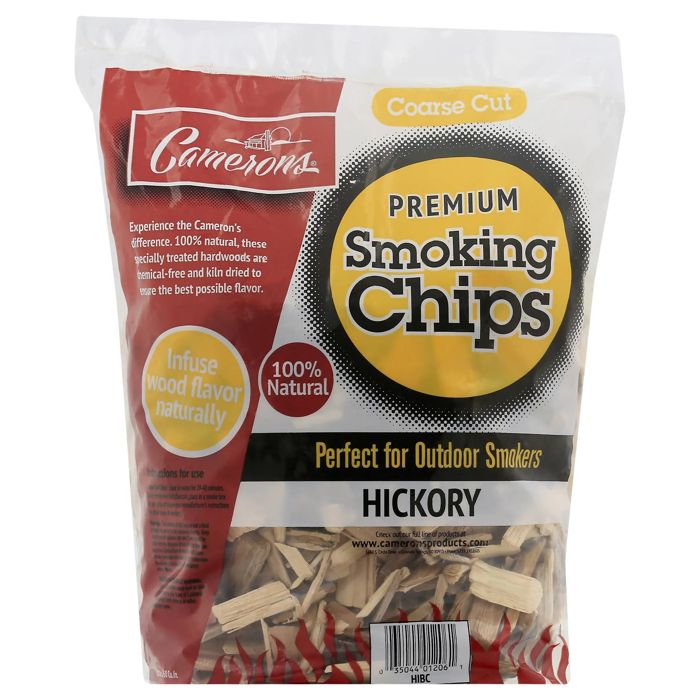 Camerons All Natural Hickory Wood Smoking Chips 2 lb