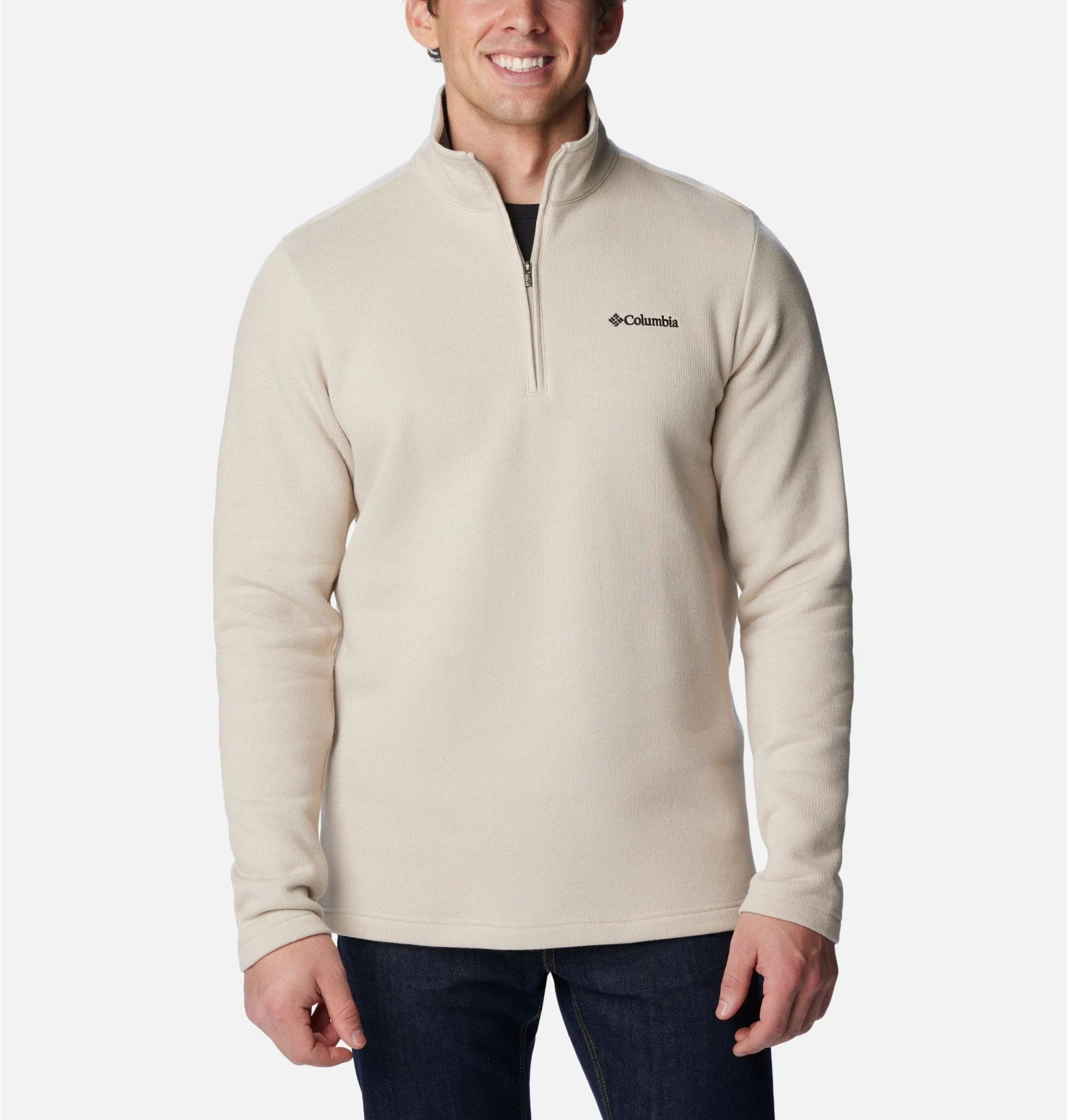 Columbia Great Hart Mountain III Half Zip Dark Stone Heather Large