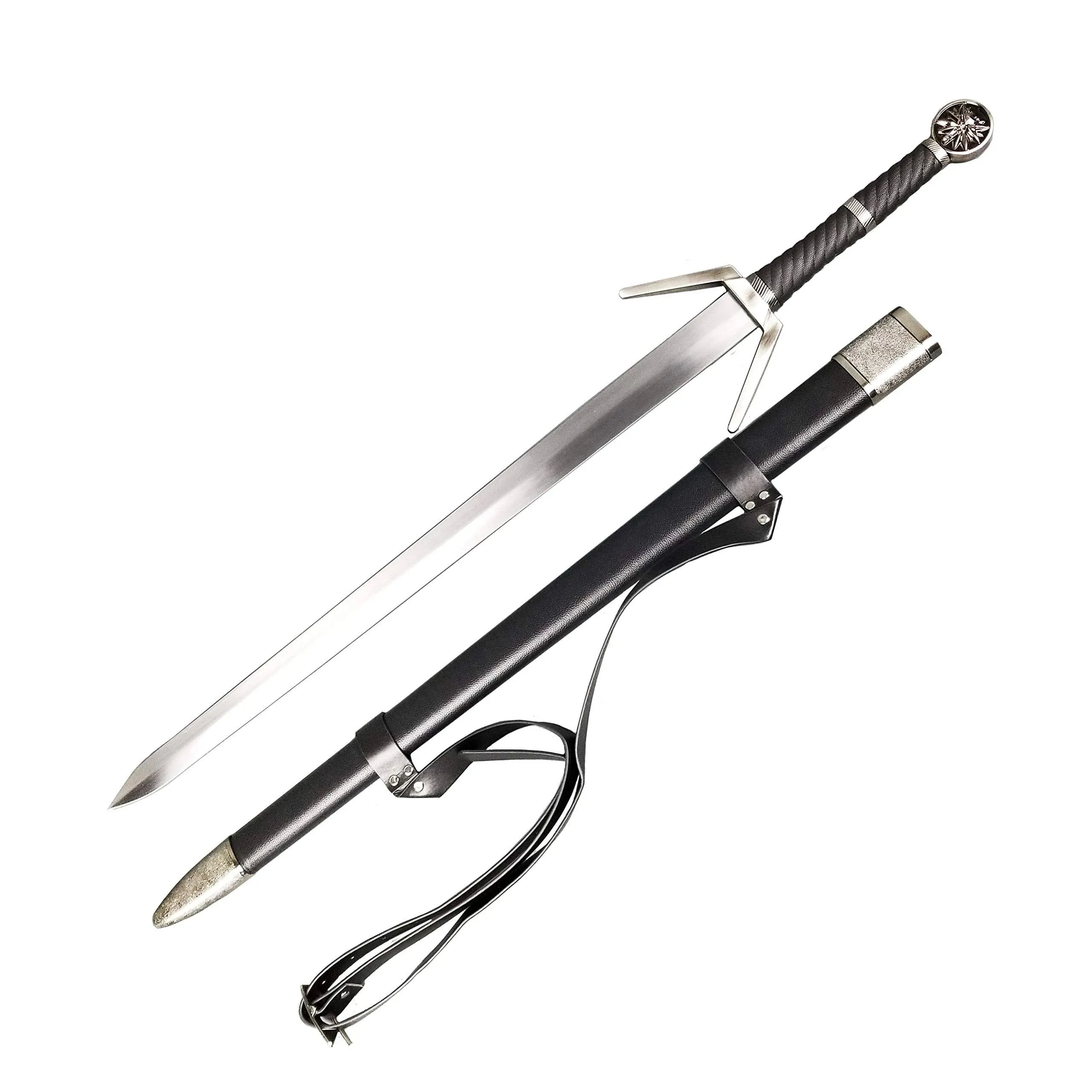 Otakumod One Hand Silver Sword Medieval Knight Sword with Scabbard. for ...