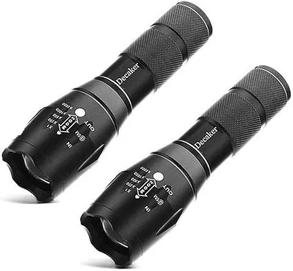 Decaker TC1200 Tactical Flashlight 2-Pack