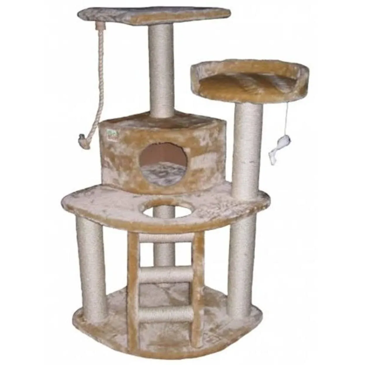 Go Pet Club F08 48 in. Beige Cat Tree Condo Furniture