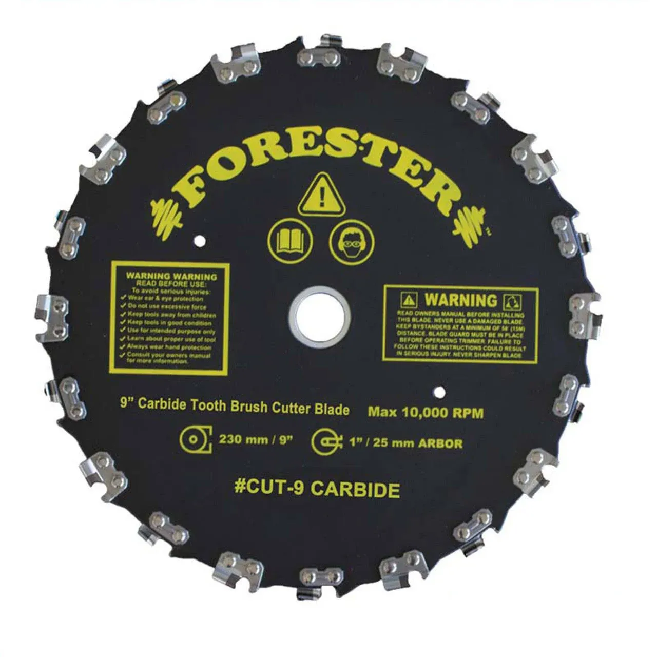 FORESTER Brush Cutter Blades - Trimmer Chainsaw Tooth Saw Blade - for Trimming Trees, Can Replace String Trimmer, Underbrush, and More - 14 Tooth 7" Brush Blade