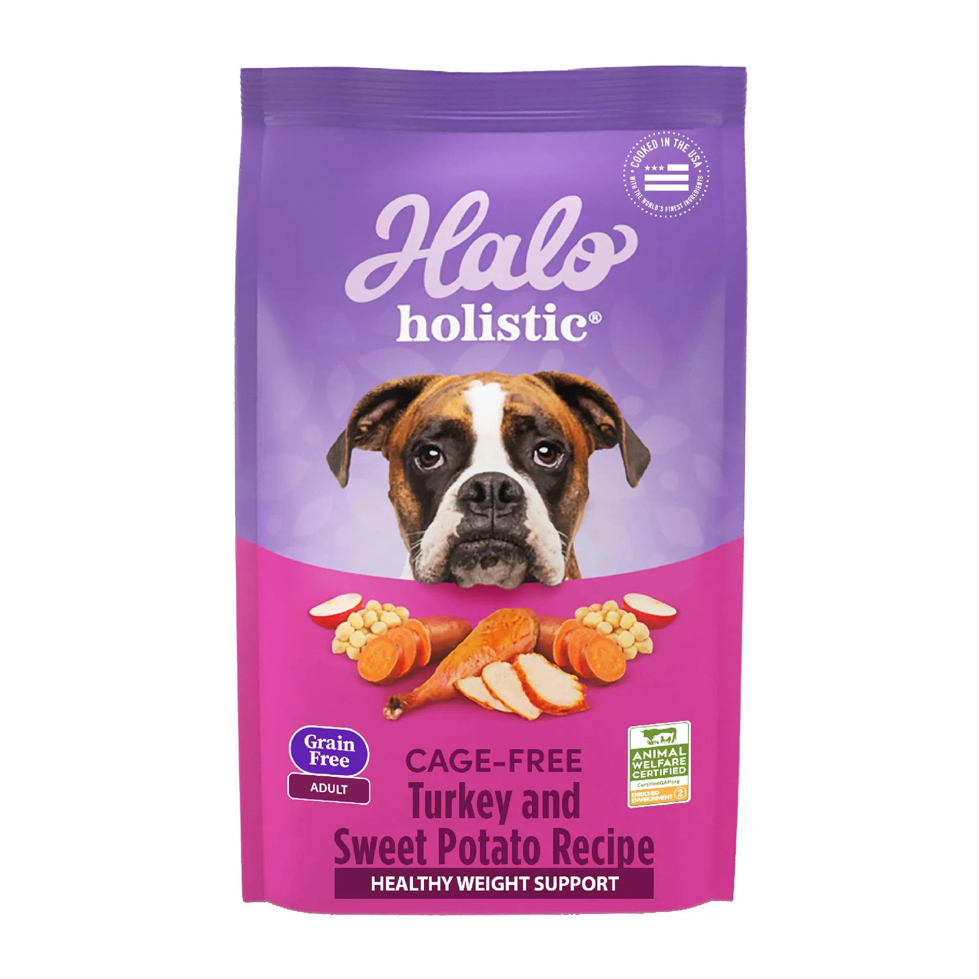 Halo Holistic Complete Digestive Health Grain Free Turkey & Sweet Potato Dog Food ...