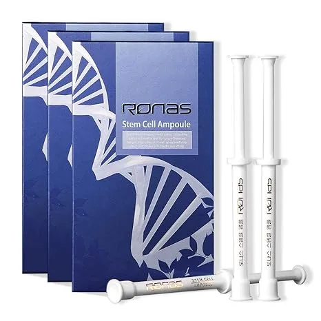 Ronas Stem Cell Ampoules.Advanced Anti Aging hydrating Formula.Dermatologists Approved and Recommended as Best Anti Aging serum. Pea Plant Stem Cells Rejuvenate your Skin.30-Pack