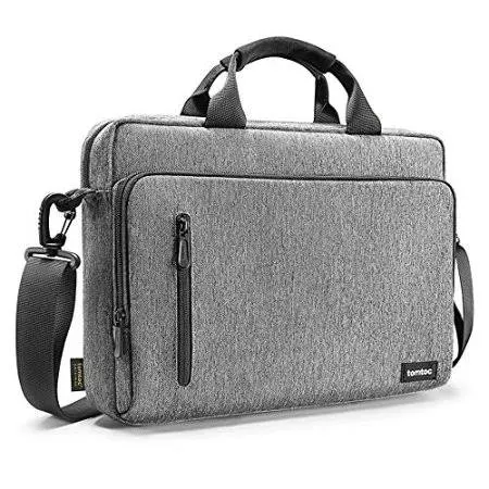 tomtoc 15.6 Inch Laptop Shoulder Bag for 16-inch MacBook Pro 15.6-inch, Gray 