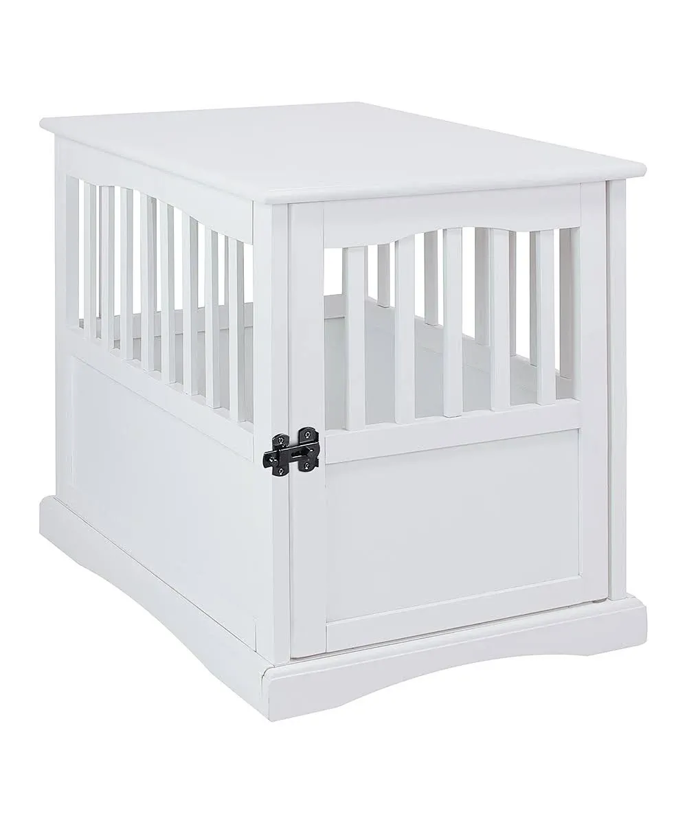 Casual Home Pet Crate End Table, White