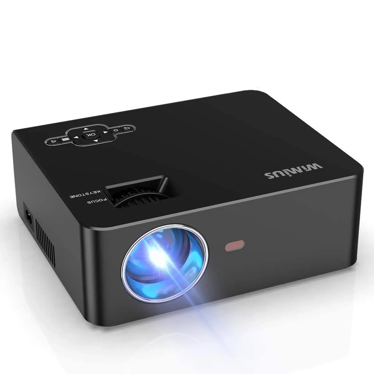 WiMiUS Mini Projector with WiFi and Bluetooth, Outdoor Portable Movie Projector 1080P Support, 50% Zoom, Home Projector Compatible with PS4/PC/VGA/TV Stick/HDMI/AV/USB, Indoor & Outdoor Use