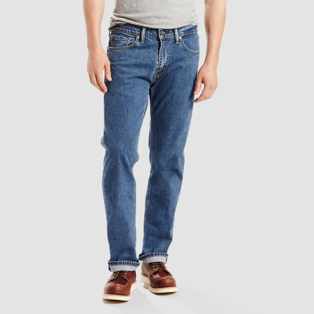 Levi's Men's 505 Regular Fit Stretch Jeans - Stonewash - 34x32