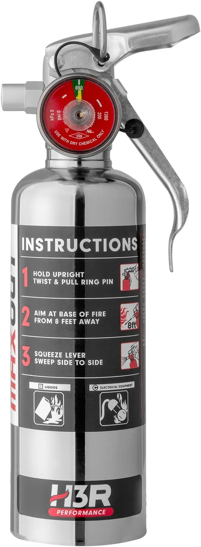 H3R Performance MX100R 1 lb. MaxOut Red Dry Chemical Fire Extinguisher