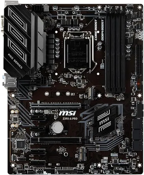 Placa-mãe Intel Z390 soquete H4 LGA-1151 DDR4 64GB HDMI MSI Z390-A PRO desktop-