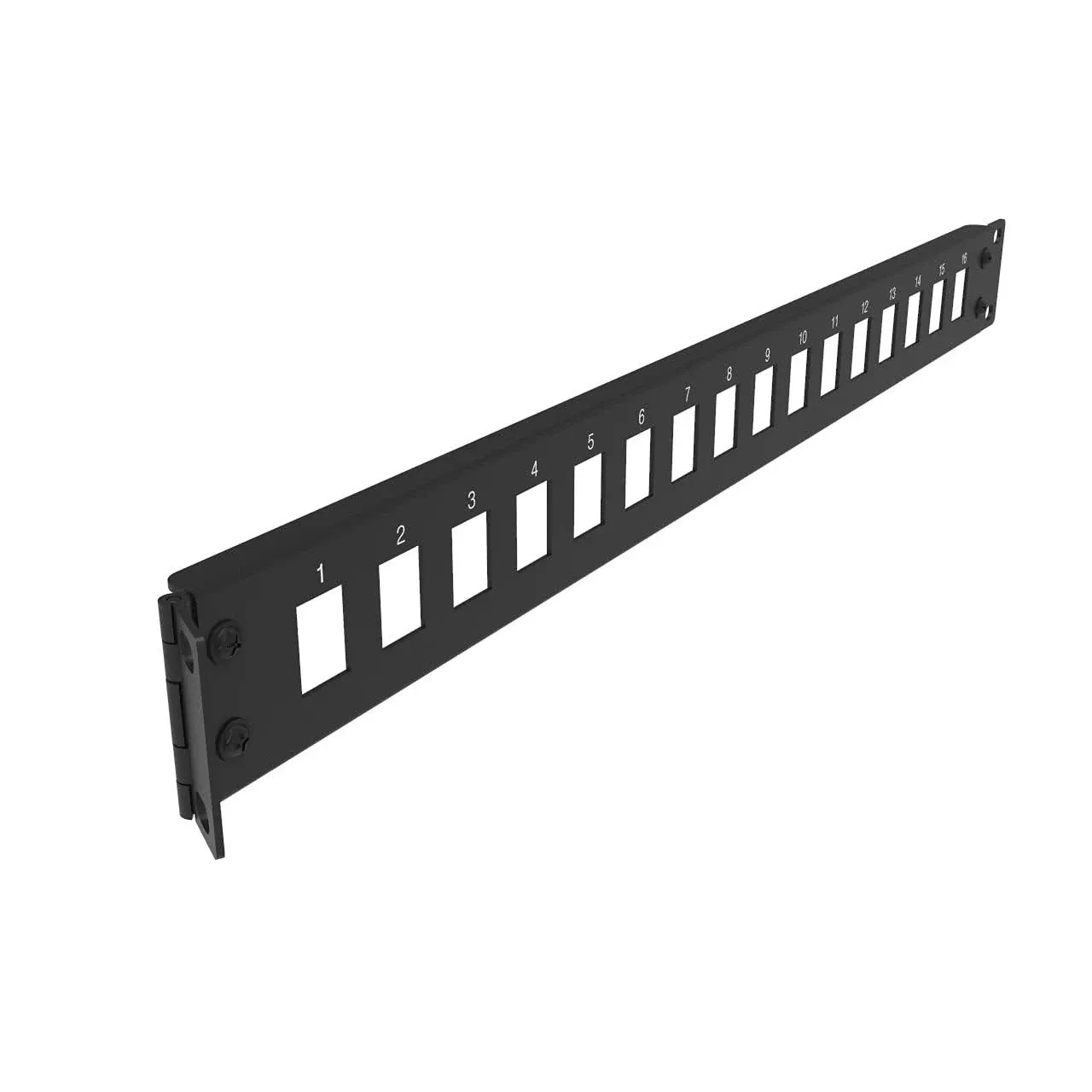 Jingchengmei 16-Port 1U Hinged Rack Blank Â Panel for Keystone Jack Cat.6