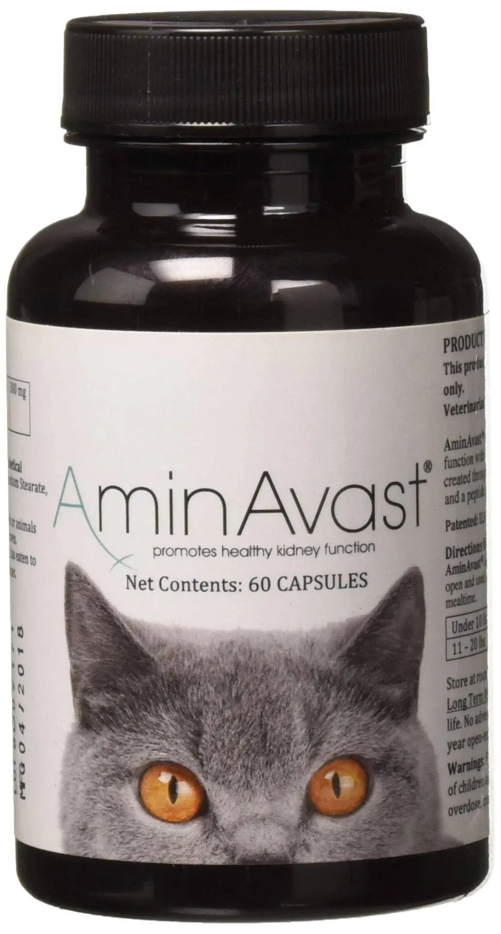 AminAvast Kidney Support Supplement for Cats and Dogs 300mg - Promotes and Suppo