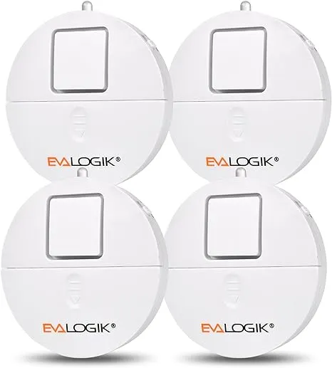 WINDOW ALARM Loud Vibration Sensors Security Ultra-Thin 120dB 4 Pack EVA LOGIK