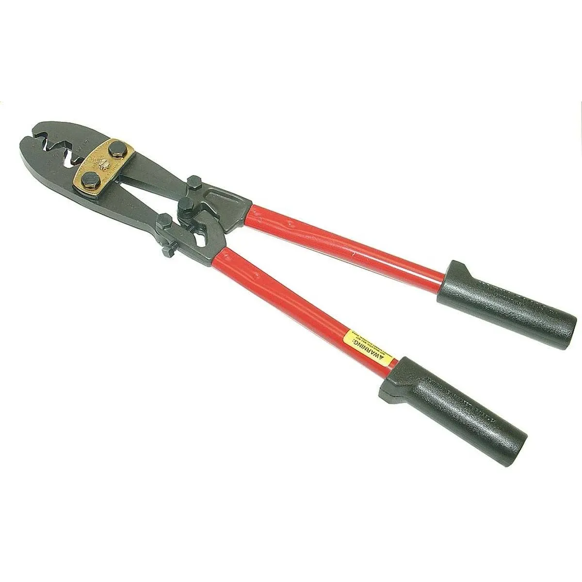 Klein Tools 2006 Large Crimping Tool with Compound Action for 6 - 4/0 AWG Lugs and Terminals, Made in USA, Adjustable Crimp Depth, High-Leverage Design