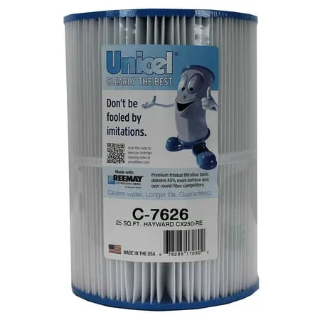 Unicel C-7626 Replacement 25 Sq Ft Pool Hot Tub Spa Filter Cartridge, 111 Pleats