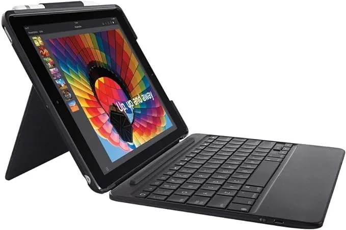 Logitech Slim Combo Case with Detachable Backlit Bluetooth Keyboard for iPad (5th & 6th Generation), Black