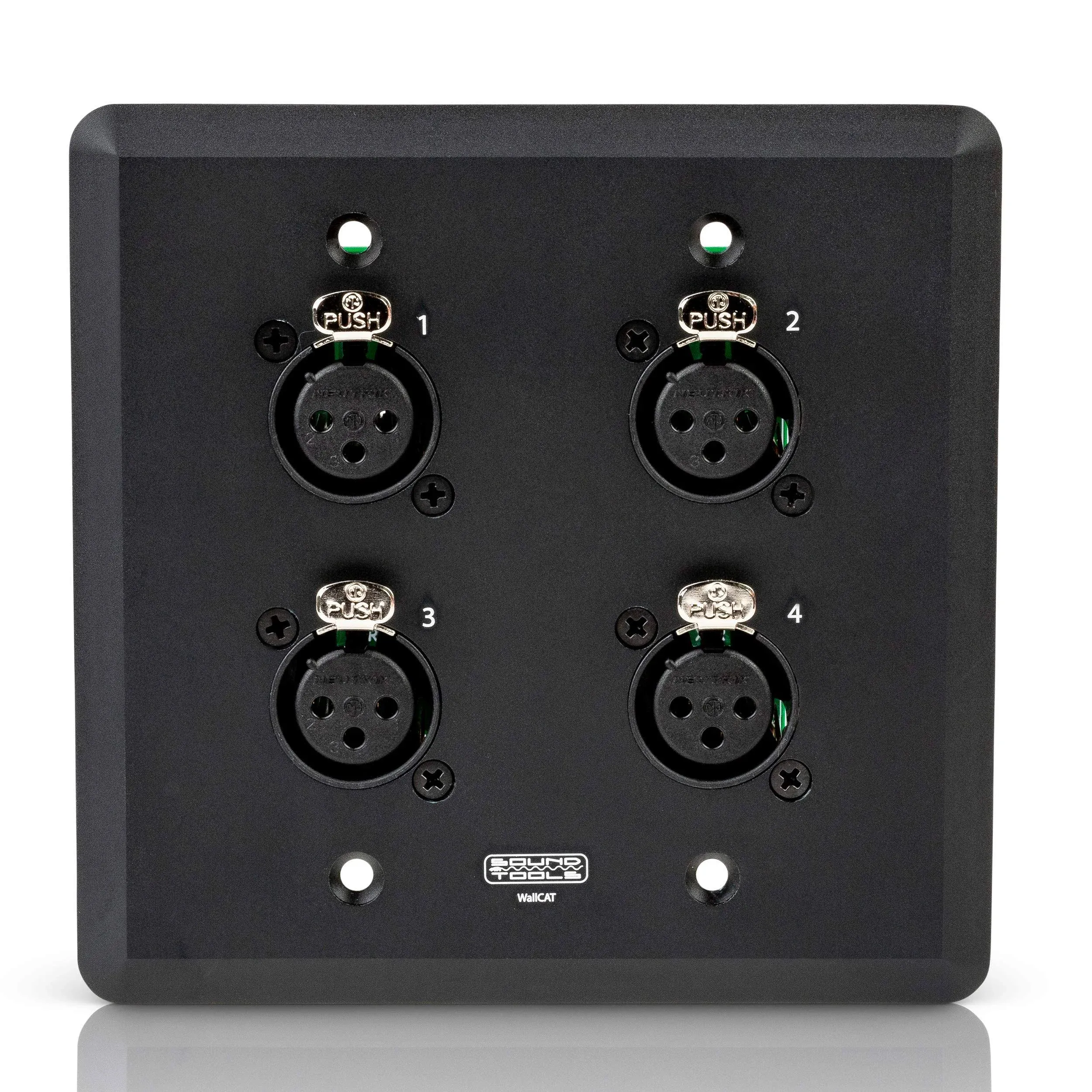 Wall CAT FX-B (weiblich, schwarz) - Audio-übergeschirmtes CAT-Kabel Kann analoges Audio, DMX, Clear-Com und AES senden.