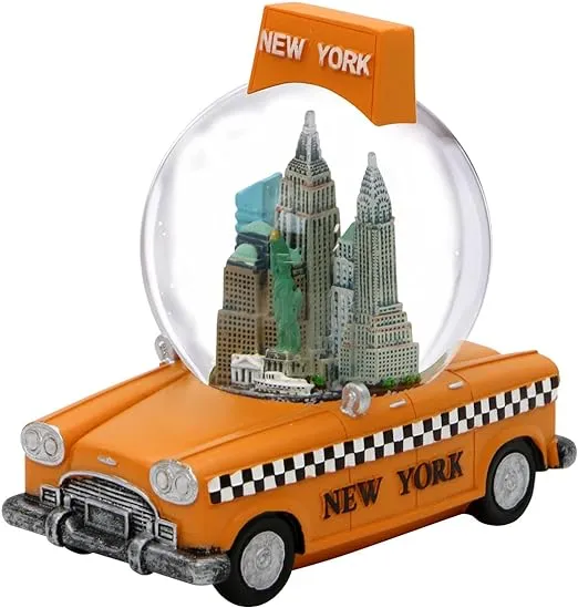 New York City Taxi Snow Globe 4 Inches