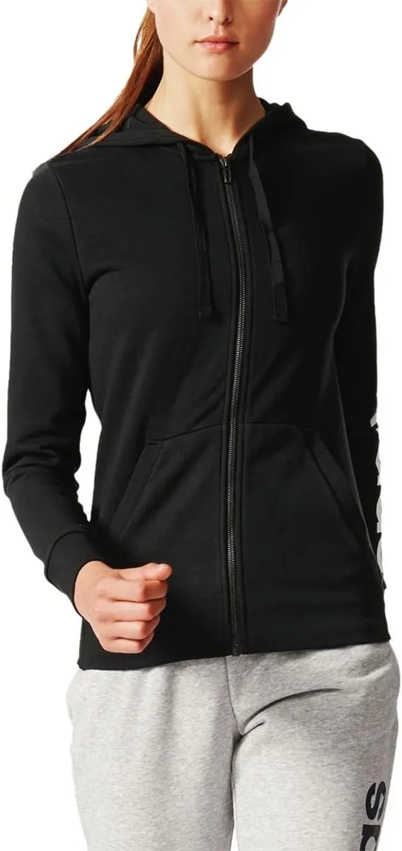 adidas Women's Essentials Linear Full Zip Hoodie