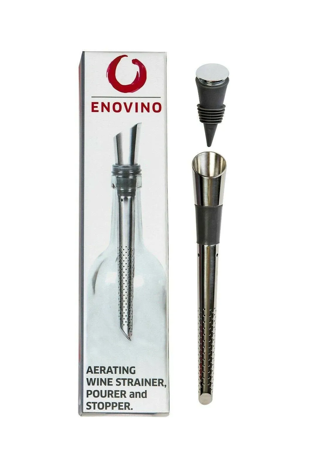 Aerating Wine Pourer, Strainer and Stopper