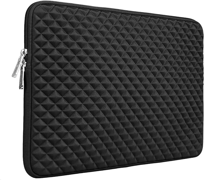 RAINYEAR 13 inch Laptop Sleeve Diamond Foam Water&Shock Resistant Protective Case Bag for 13-13.3 MacBook Air Pro Retina Touchbar Surface Chromebook