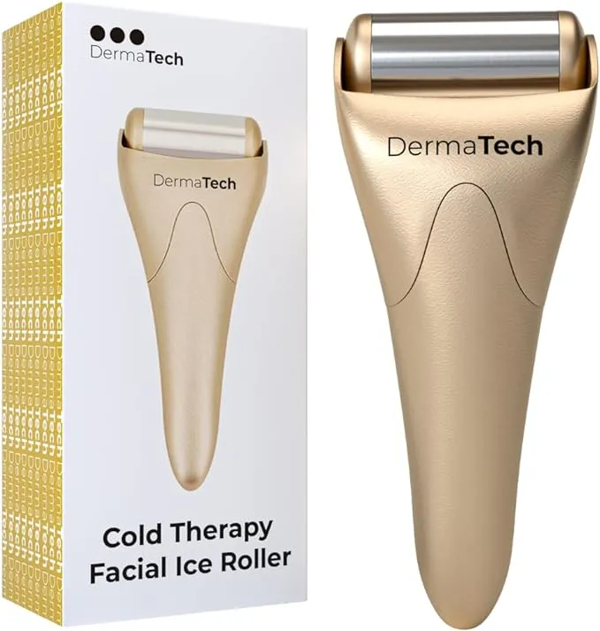 DermaTech Skincare Cold Therapy Facial Ice Roller | Ice Roller for Face & Eye ...