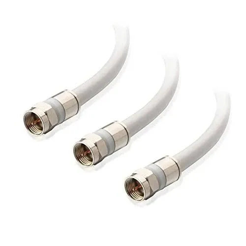 Cable Matters 3-Pack CL2 In-Wall Rated cm Quad Shielded Coaxial Cable 6 ft RG6 ...