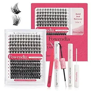 Lash Extension Kit Lash Clusters DIY Eyelash Extension Kit with 10-16mm Individual Lashes D Curl Lash Bond & Seal and Remover Lash Applicator for Eyelash Extensions Beginners(F01,Kit)