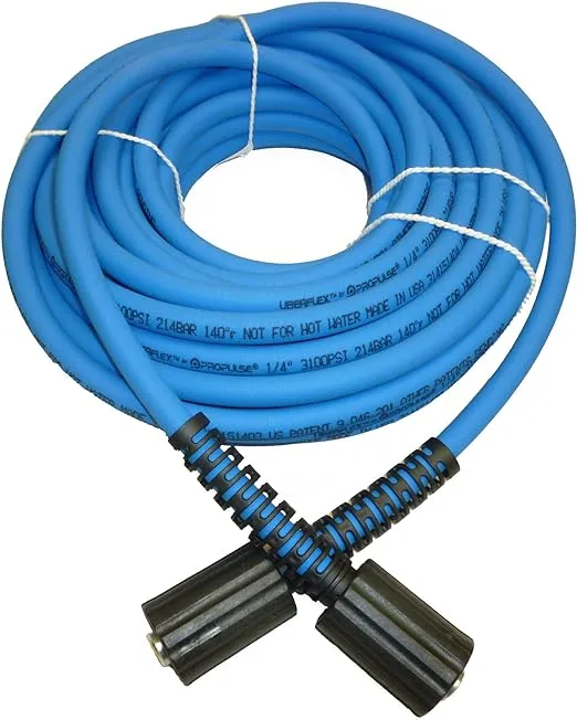 UBERFLEX™ Kink Resistant Pressure Washer Hose 1/4", 3,100 PSI with (2) 22MM (25 Feet)