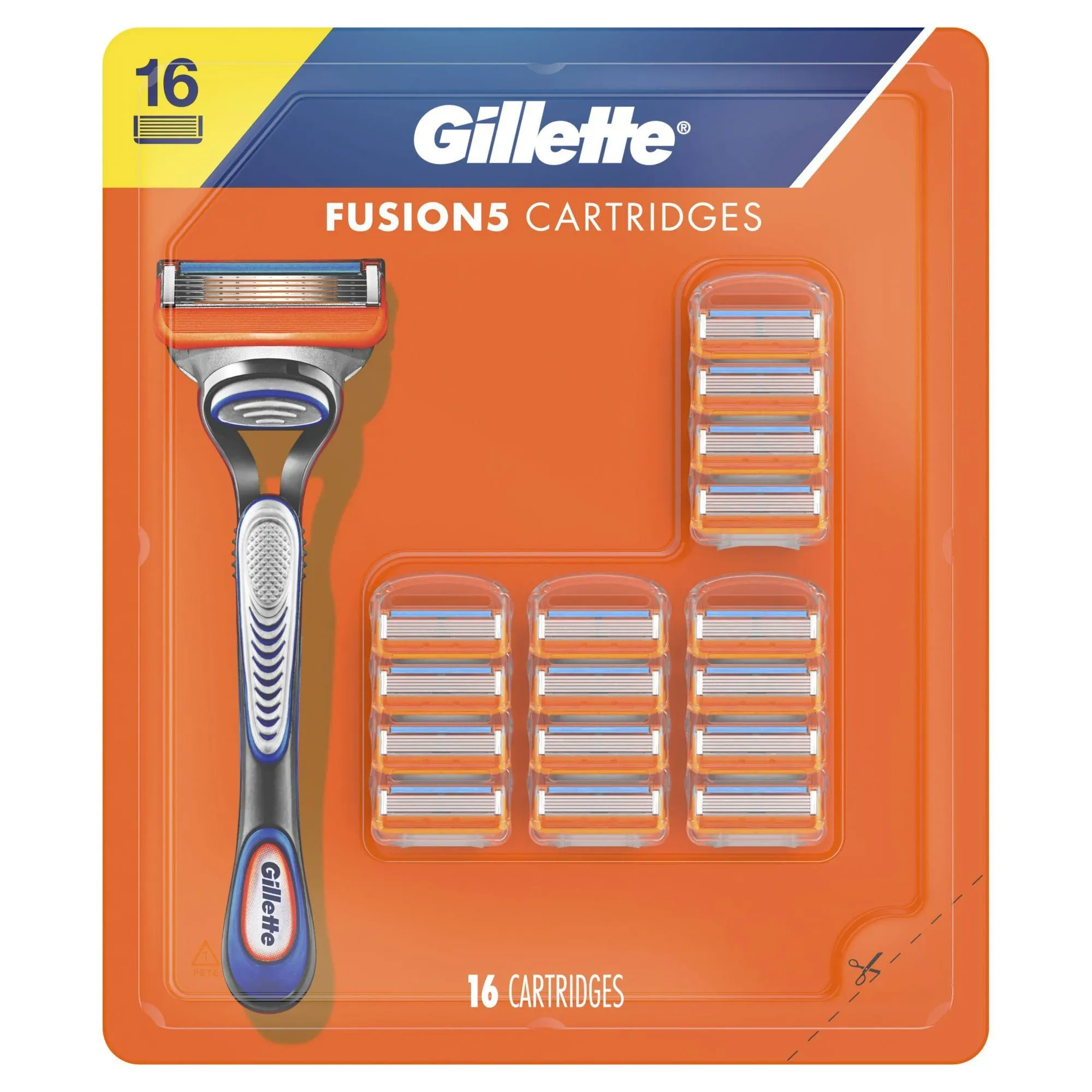 GILLETTE FUSION 5 12-PACK CARTRIDGES WITH PRECISION TRIMMER (NEW SEALED PACKAGE)