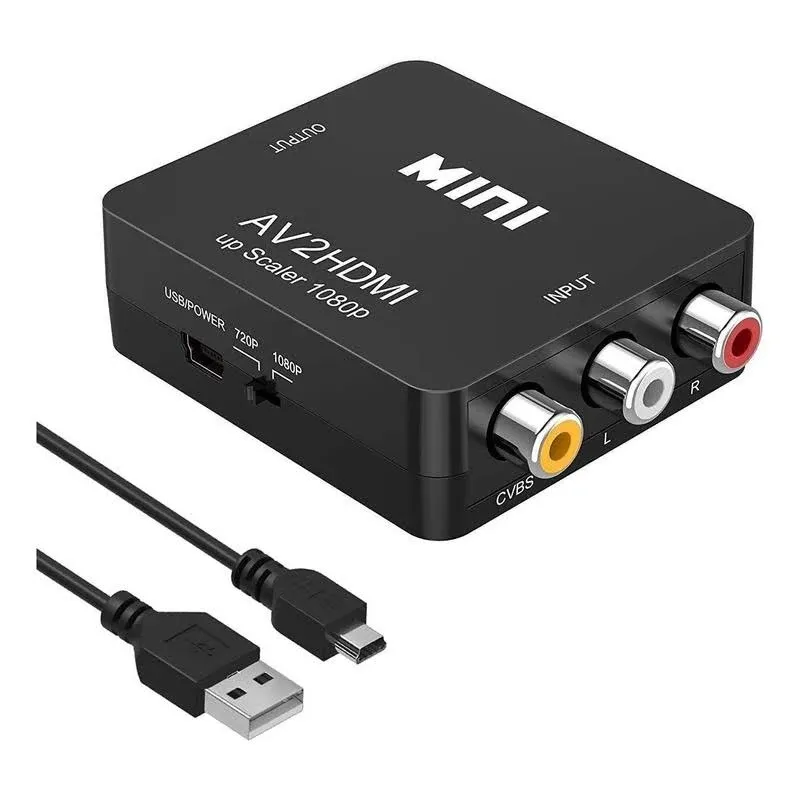 RCA to HDMI Converter, Runbod 1080p RCA Composite CVBS AV to HDMI Video Audio ...