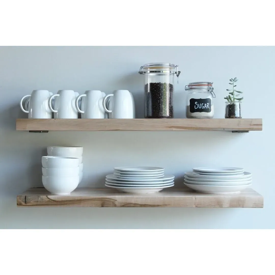 2 Piece Maple Solid Wood Bracket Shelf Urban Legacy Size: 2" H x 36" W x 11" D