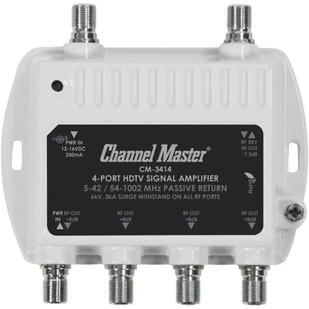 CHANNEL MASTER CM-3414 4-Port HDTV Signal Amplifier New and Sealed