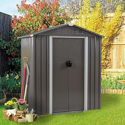 Vongrasig 5 x 3 x 6 FT Outdoor Storage Shed