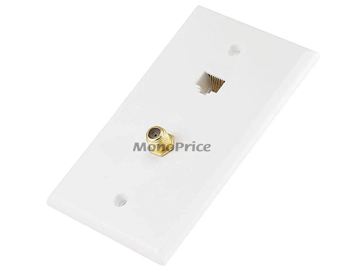 Monoprice Cat5e/F-Type Wall Plate