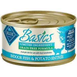 Blue Buffalo Basics Grain-Free Indoor Adult Canned Cat Food