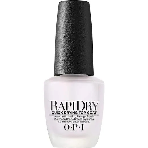 OPI RapiDry Nail Polish Drying Top Coat, High Shine & Glossy Finish, Quick Drying, Designed to Shine, Seal & Protect, 0.5 fl oz