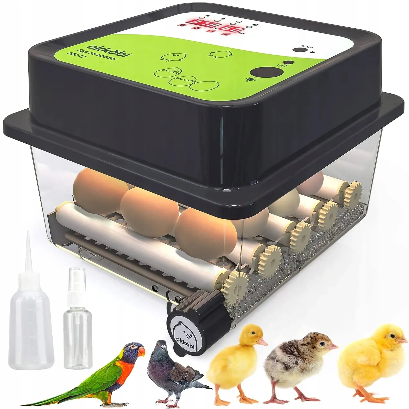 Okköbi OBI-12 Egg Turning Incubator for Hatching Chickens,Ducks,Other Birds, NEW  | eBay