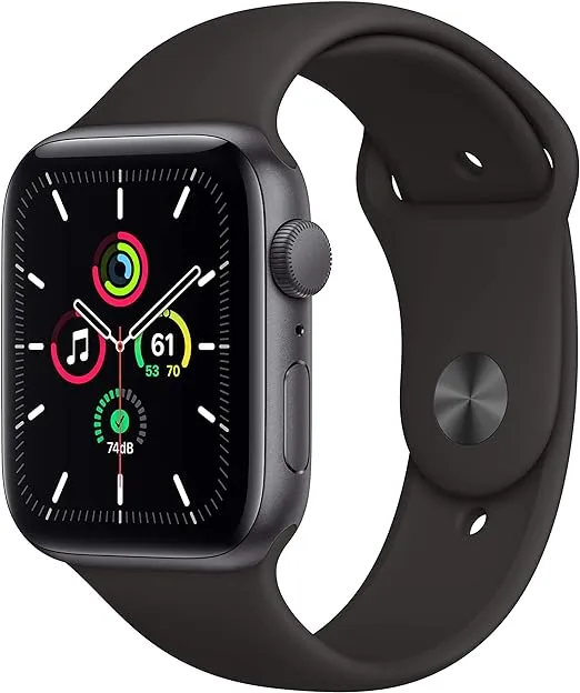 Restaurado Apple Watch SE (GPS + Celular, 44mm) - Caja de Aluminio Gris Espacial con Banda Deportiva Negra (Reparado)