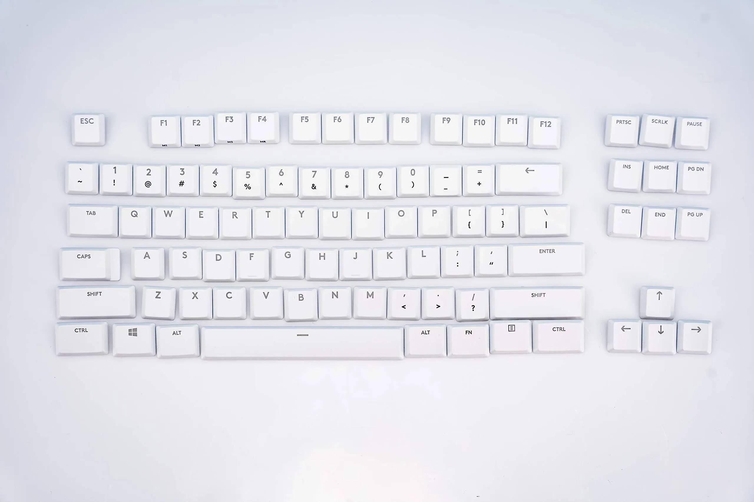 luo Suitable Logitech G915TKL G915 G815 Keyboard keycaps,Replacement Keycaps Mechanical Gaming Keyboard (White 87 Keys only keycaps)