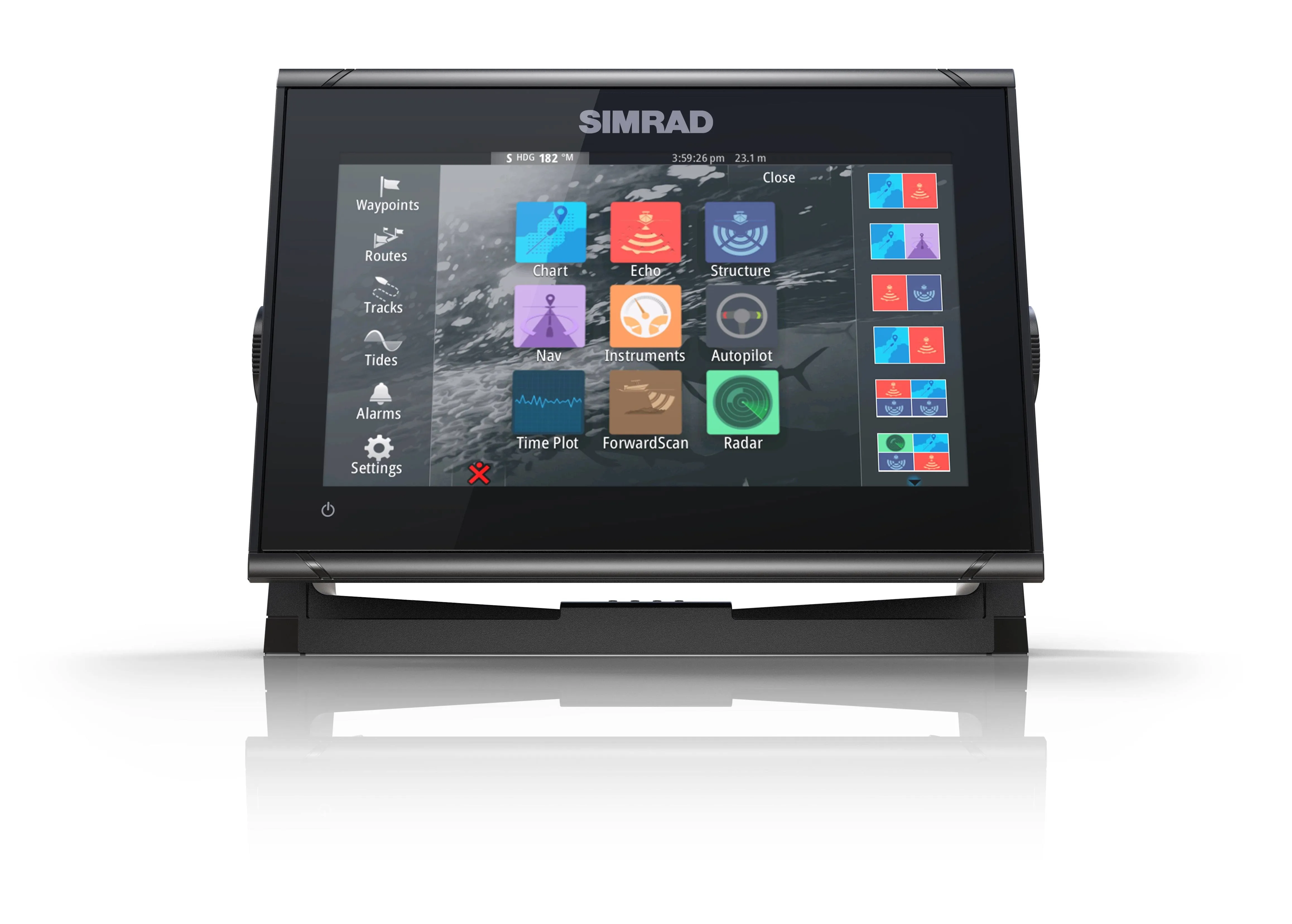 Simrad GO9 XSE with Active Imaging 3-in-1 Transducer and C-MAP Discover Chart