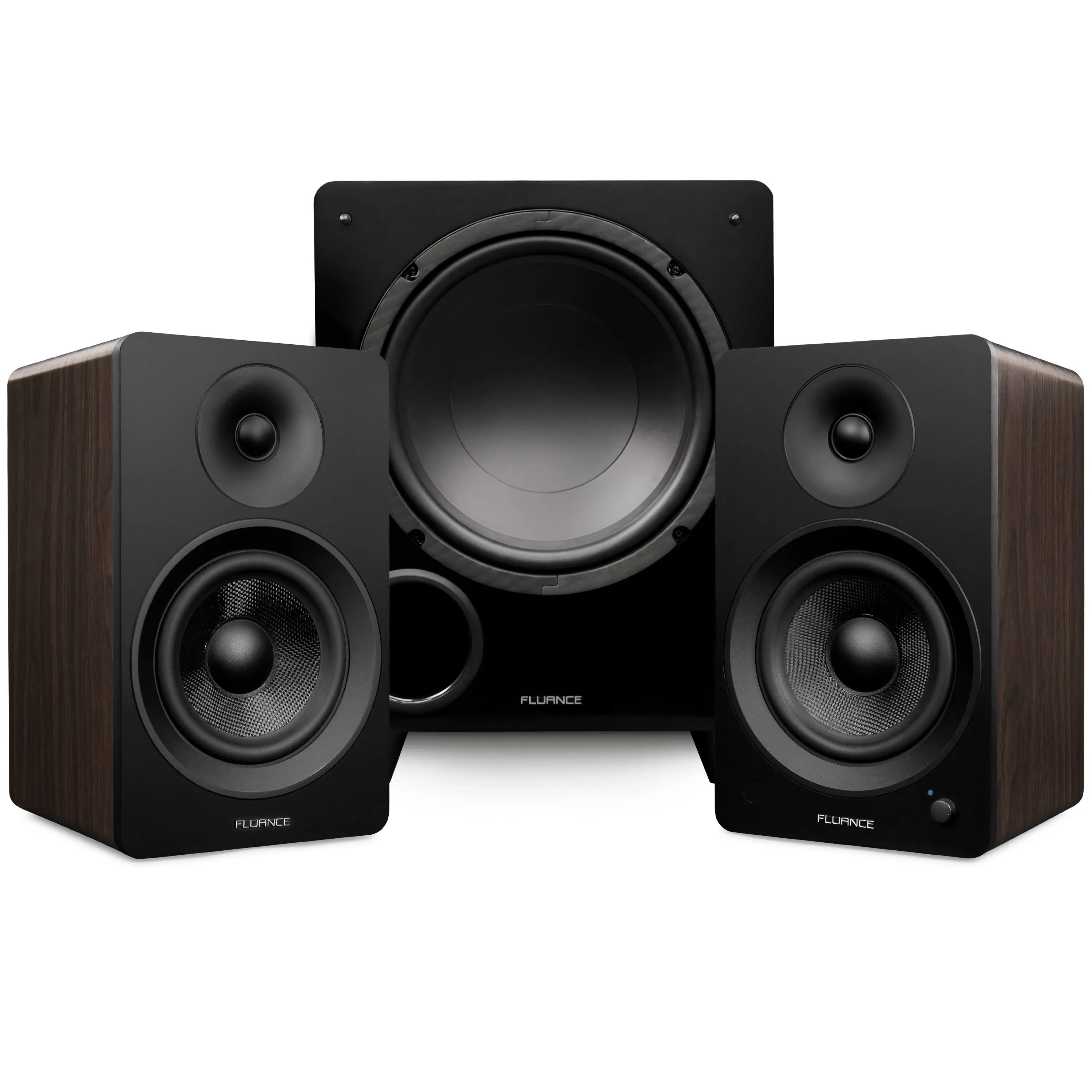 Fluance Ai61 Powered 6.5" Stereo Bookshelf Speakers, DB10 10" Powered Subwoofer ...